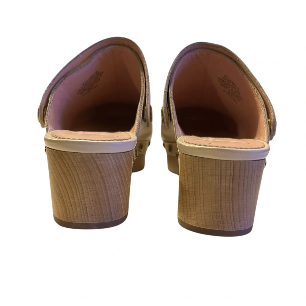 J.Crew dusty ivory Size 7 Grace Convertible Leather Clogs